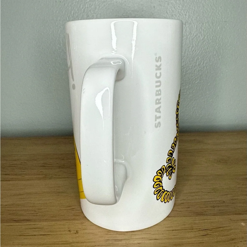 Starbucks 16 oz retro Hello telephone 2015‎ white yellow green coffee mug EUC
